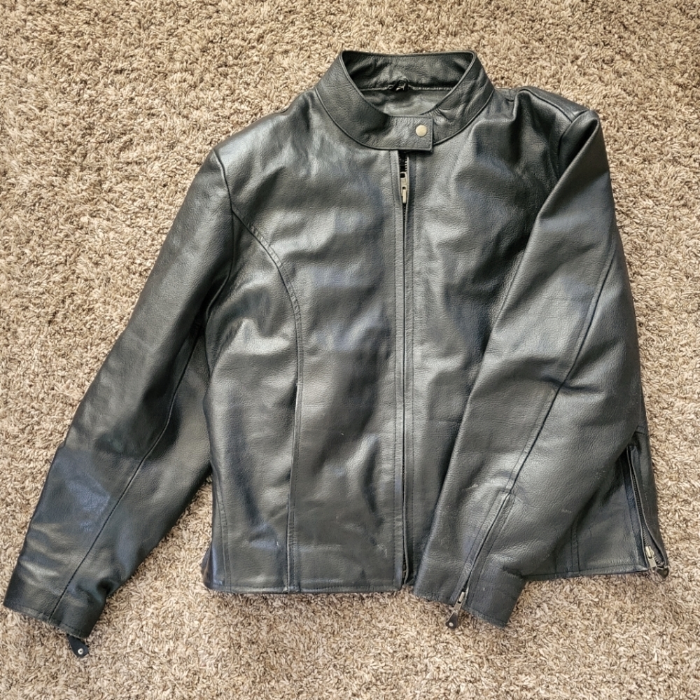 Genuine Leather jacket, size XL, black
